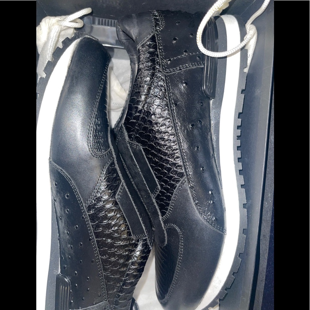 Jared Lang Snakeskin Leather Slip On Sneaker Sz 11